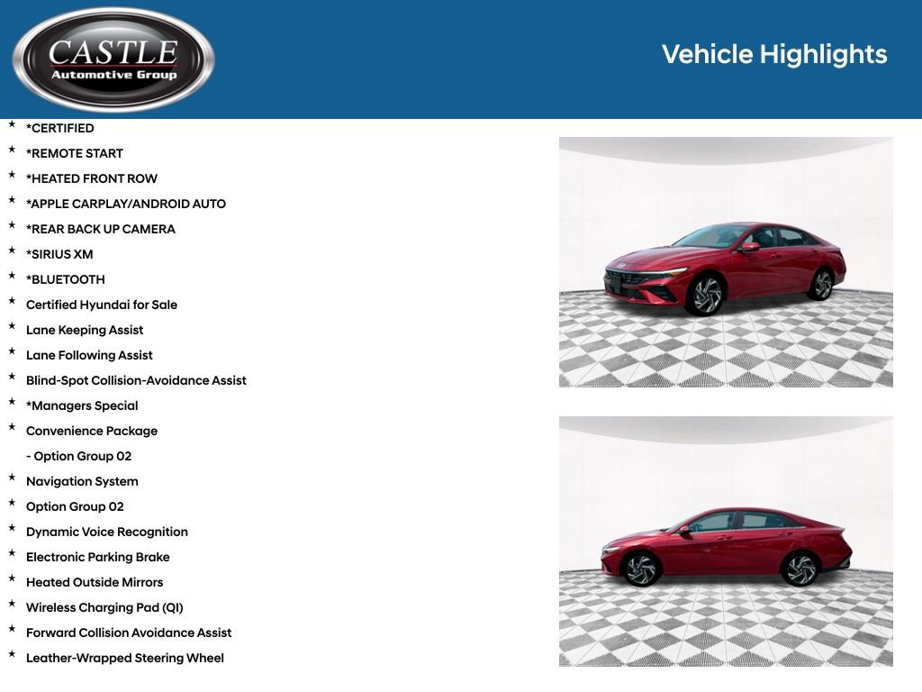 Certified 2024 Hyundai Elantra SEL w/ Convenience Package FWD image 3