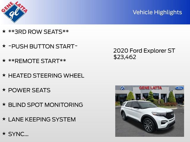 Certified 2020 Ford Explorer ST w/ Premium Technology Package image 35