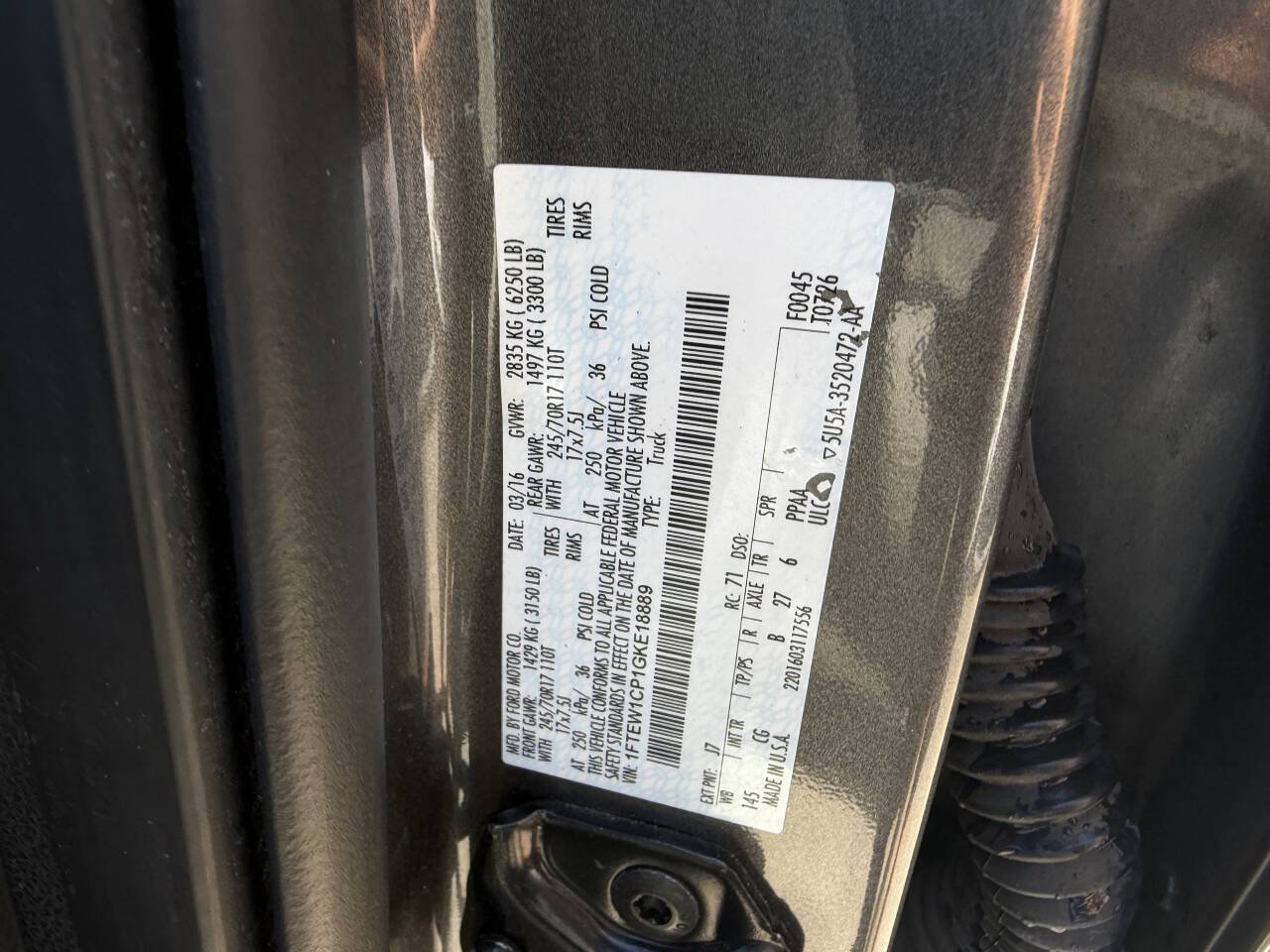 Used 2016 Ford F150 XL w/ Equipment Group 101A Mid RWD image 9