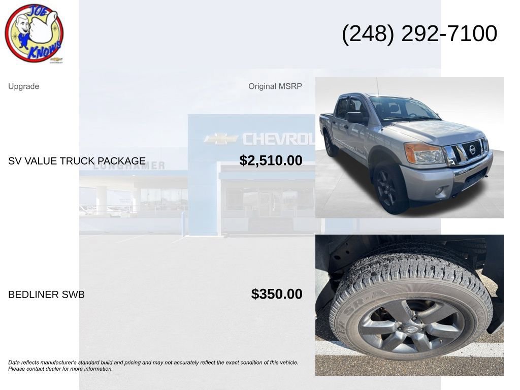 Used 2015 Nissan Titan SV w/ SV Value Truck Package image 5