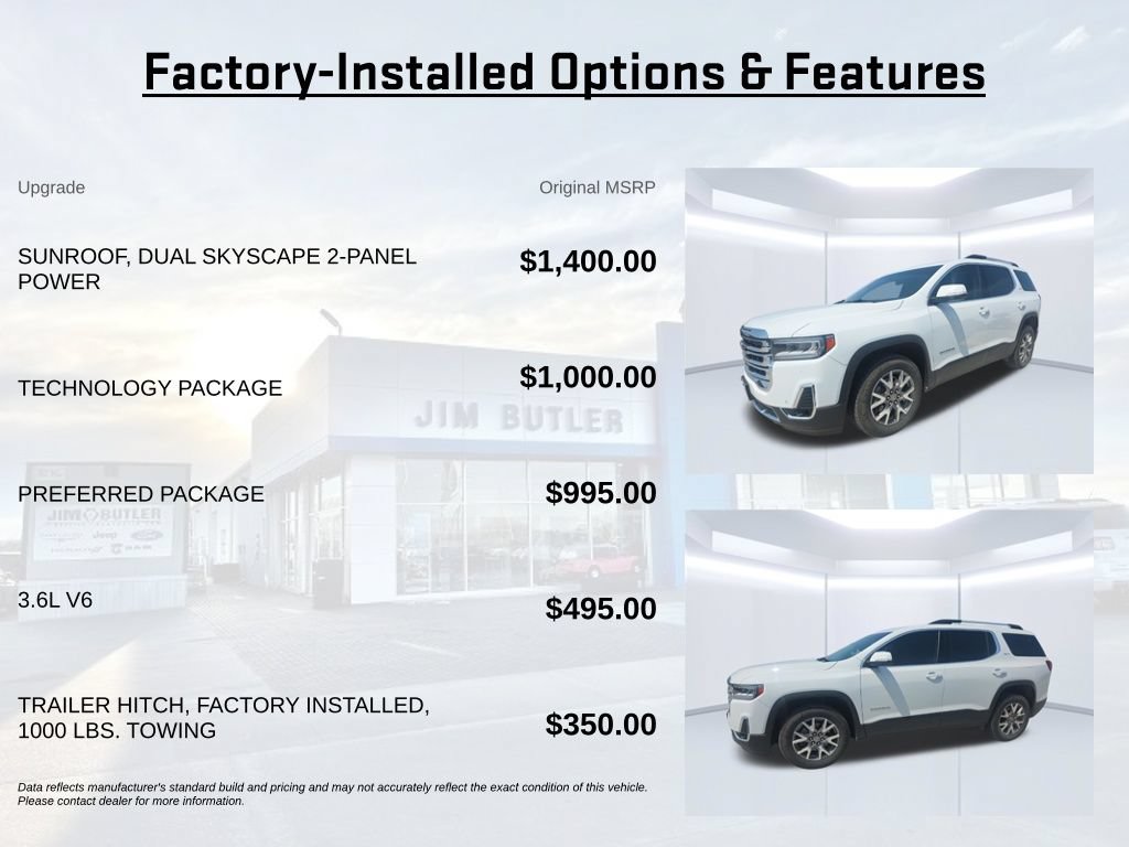 Used 2021 GMC Acadia SLT w/ Technology Package AWD/4WD image 3