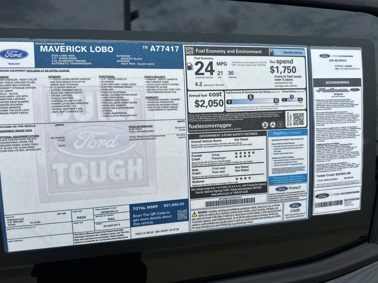 New 2026 Ford Maverick Lobo AWD/4WD image 12