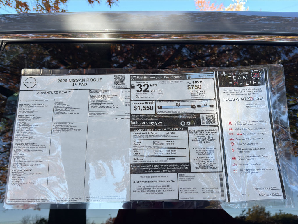 New 2026 Nissan Rogue SV w/ Cold Weather Package image 12