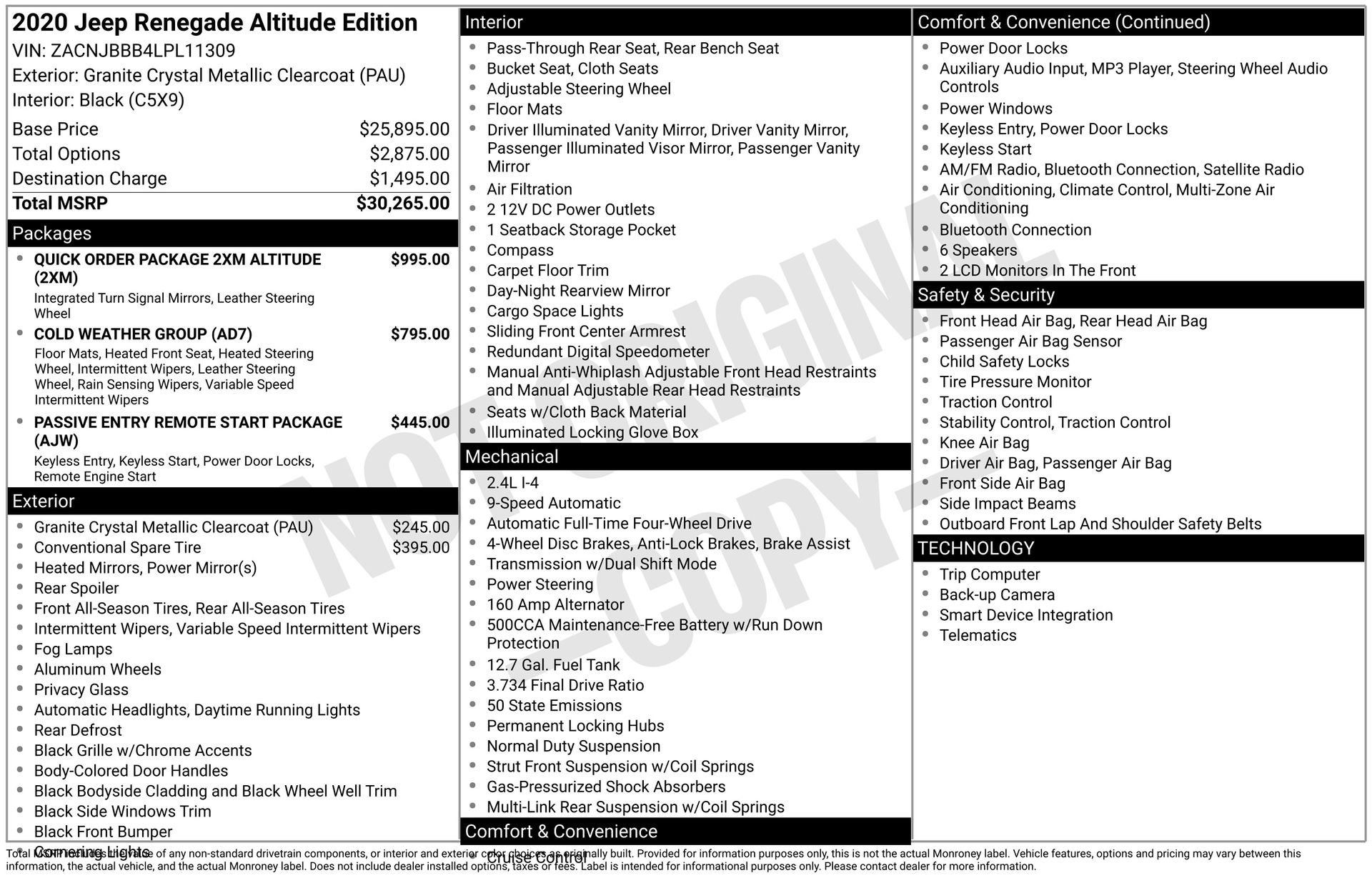 Used 2020 Jeep Renegade Altitude image 3