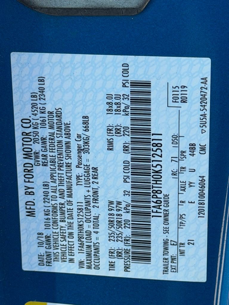 Used 2019 Ford Mustang EcoBoost w/ Equipment Group 101A image 24