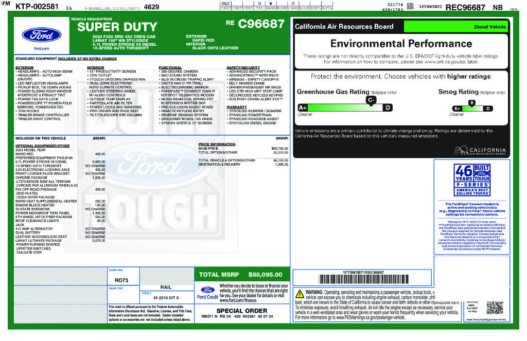 Certified 2024 Ford F350 Lariat w/ Lariat Ultimate Package AWD/4WD image 5