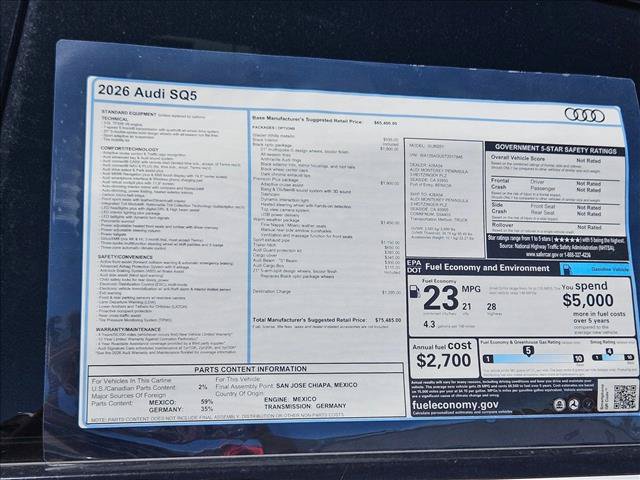 New 2026 Audi SQ5 Premium Plus AWD/4WD image 18