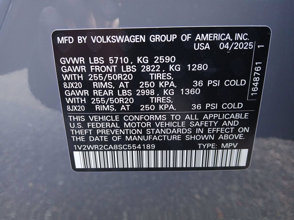 New 2025 Volkswagen Atlas SE FWD image 28