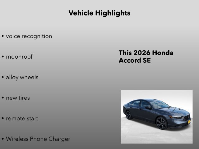 New 2026 Honda Accord SE image 15