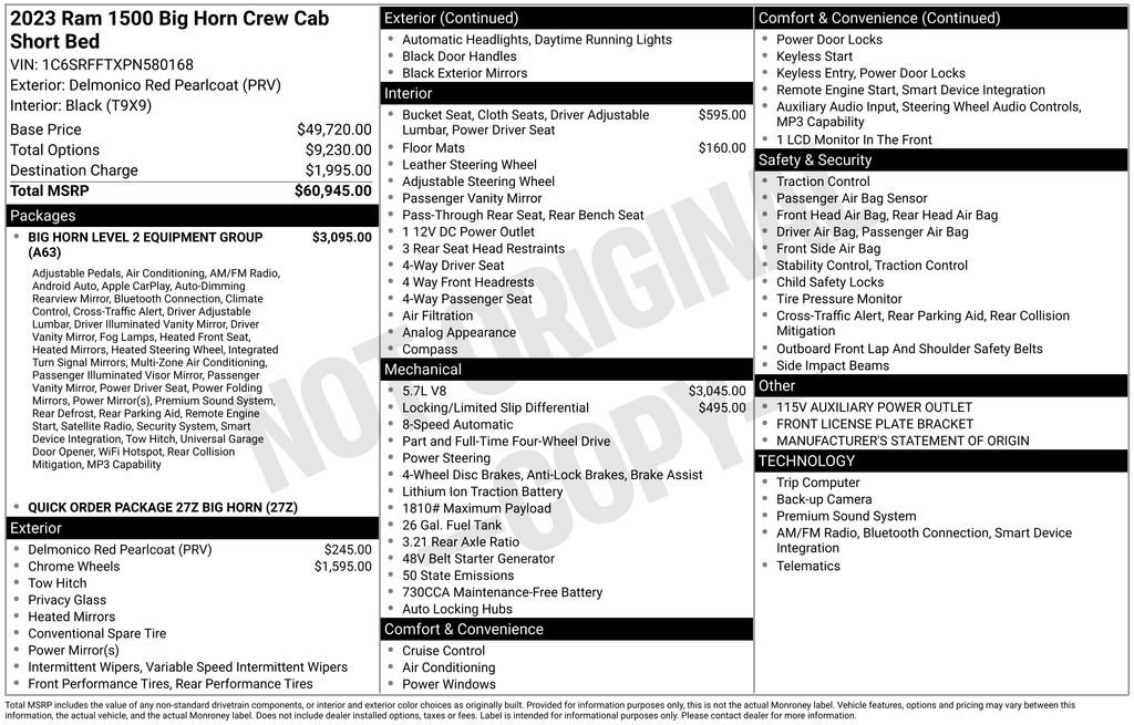 Used 2023 RAM 1500 Big Horn AWD/4WD image 16