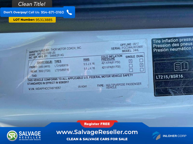 Used 2017 Mercedes-Benz Sprinter 3500 image 13