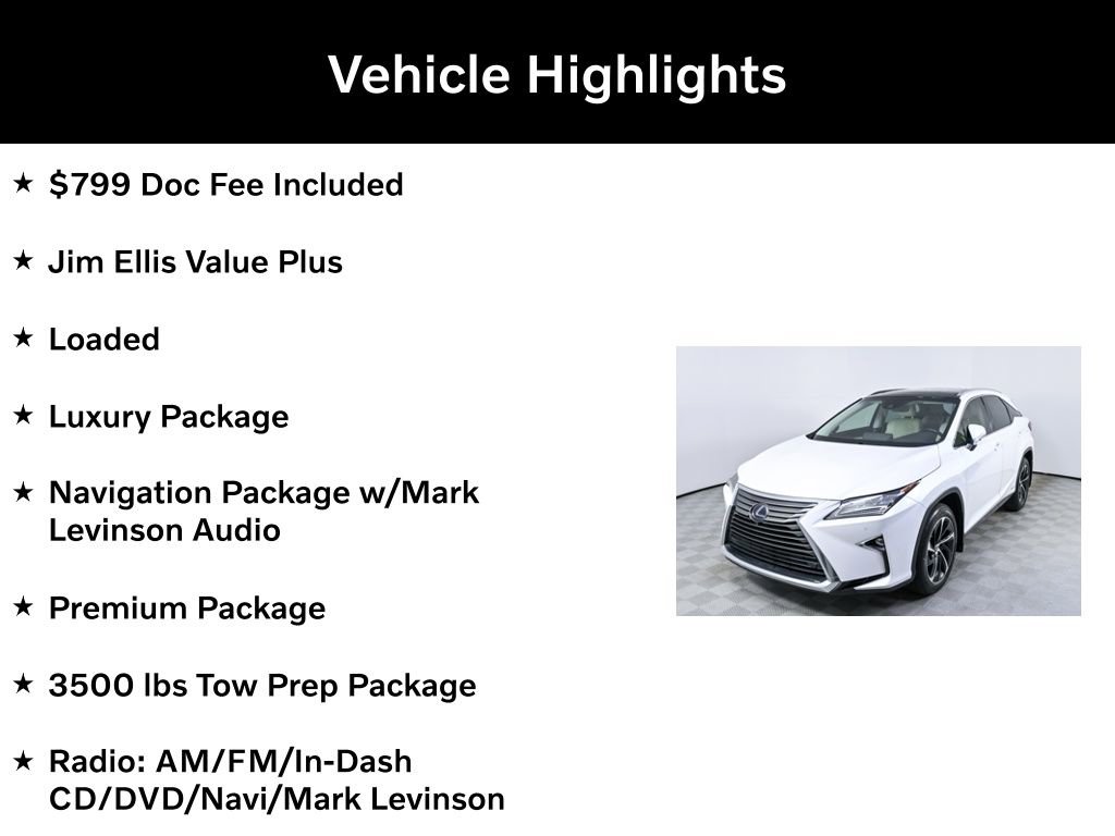Used 2019 Lexus RX 450h AWD w/ Luxury Package image 2
