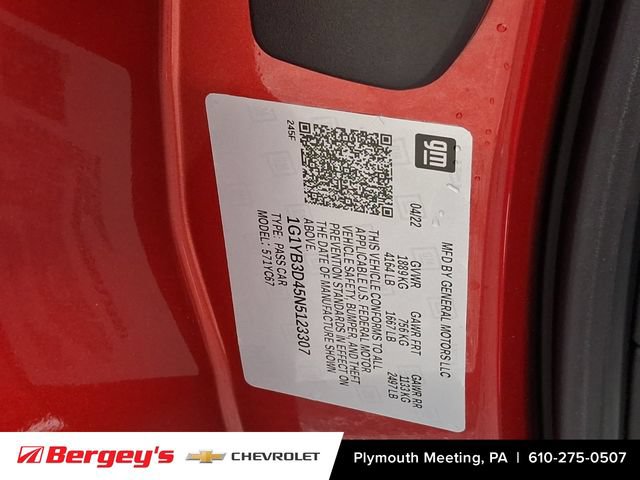 Certified 2022 Chevrolet Corvette Stingray Preferred Conv w/ Z51 Performance Package RWD image 28