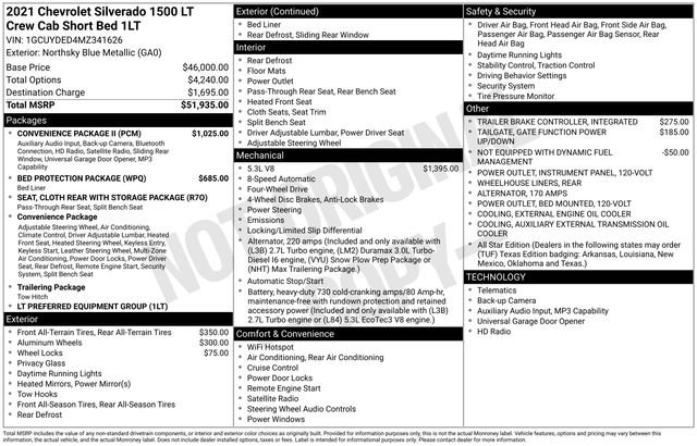 Used 2021 Chevrolet Silverado 1500 LT w/ Convenience Package II AWD/4WD image 7