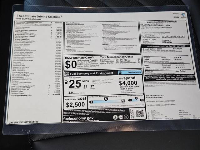 New 2026 BMW X5 sDrive40i w/ Executive Package RWD image 17