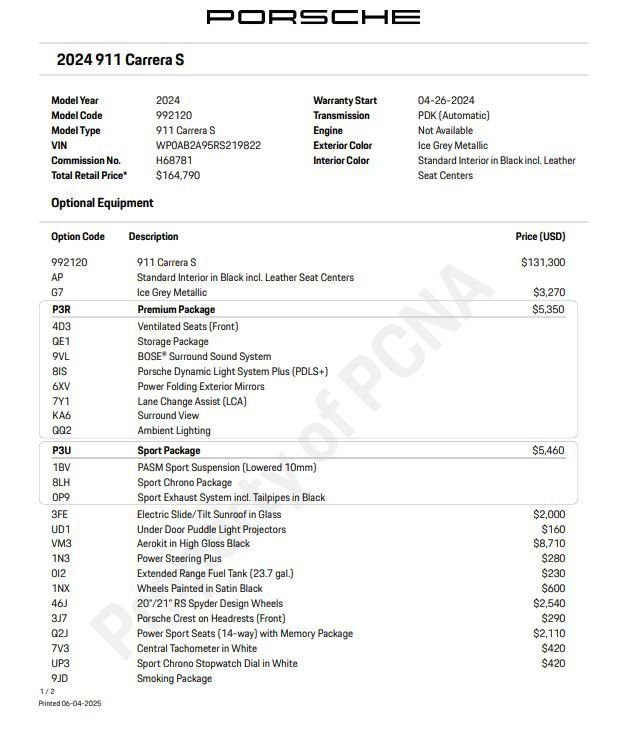 Certified 2024 Porsche 911 Carrera S w/ Sport Package image 6