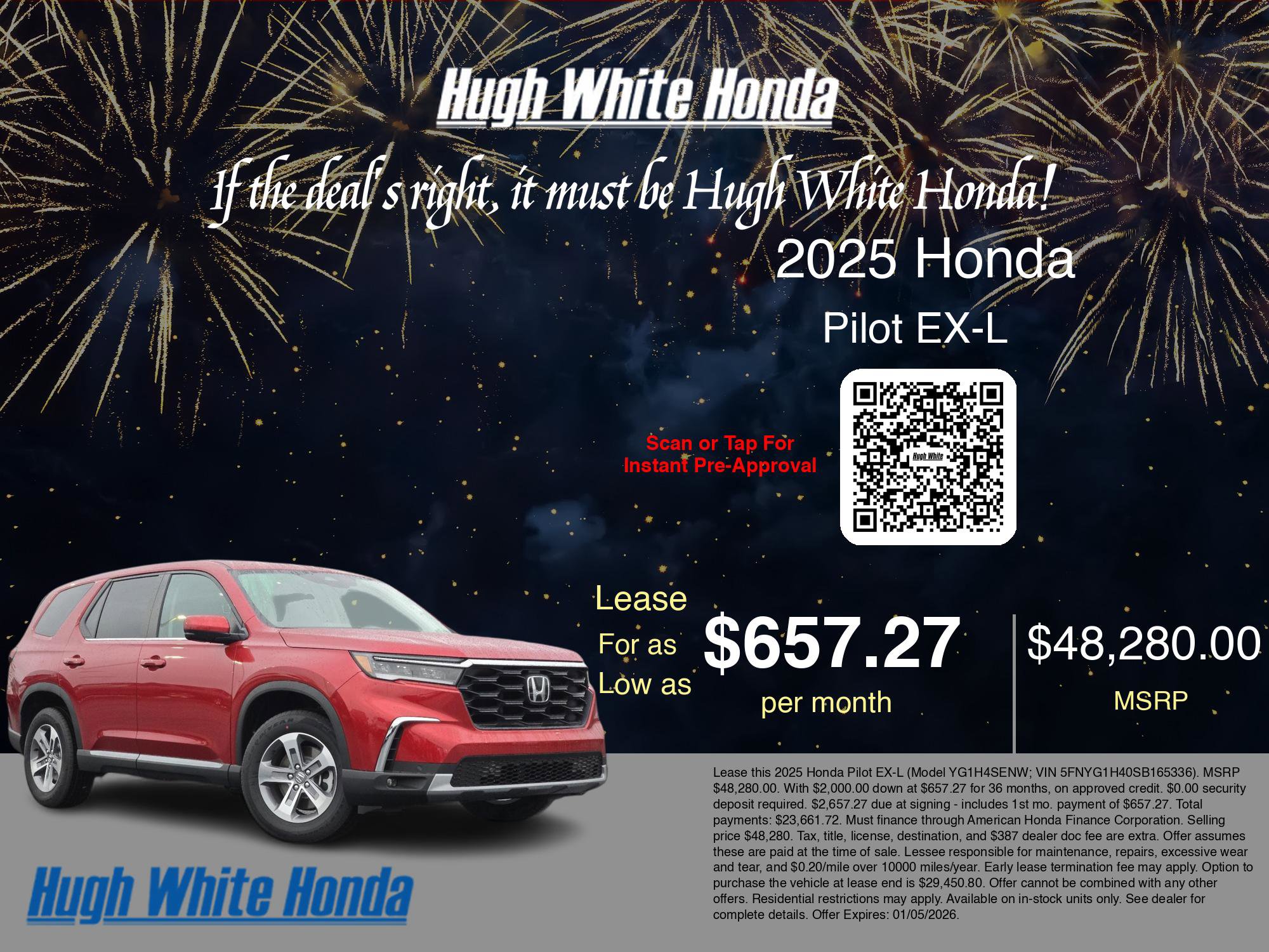 New 2025 Honda Pilot EX-L image 3