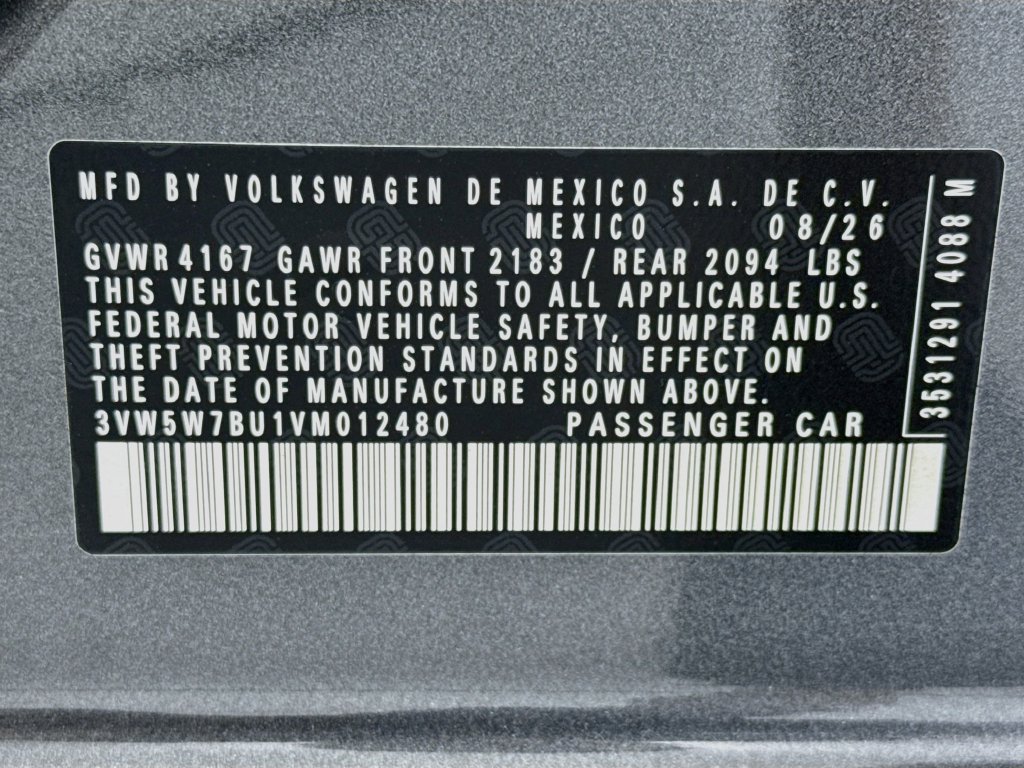 New 2027 Volkswagen Jetta S FWD image 30