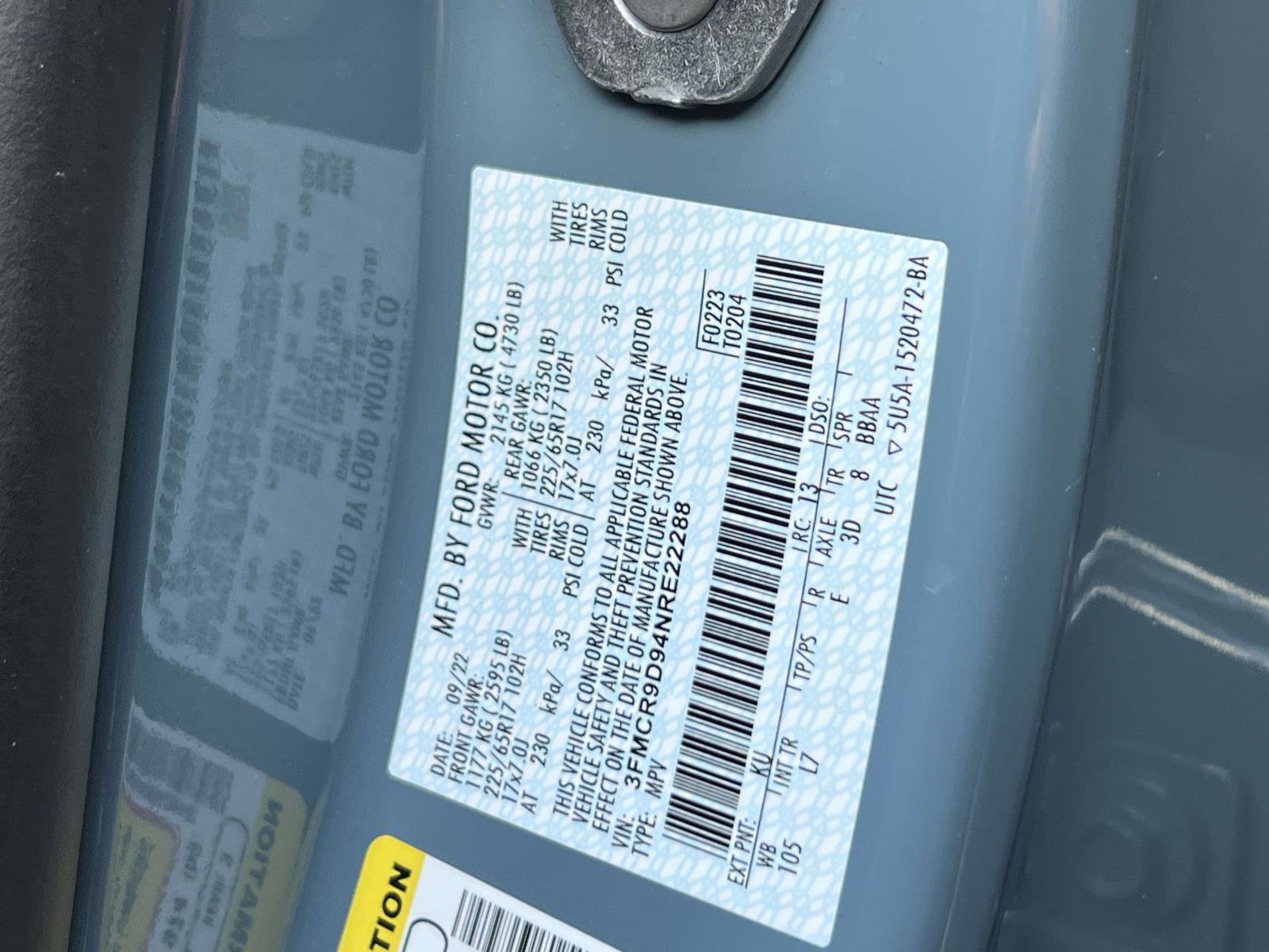 Certified 2022 Ford Bronco Sport Badlands image 19