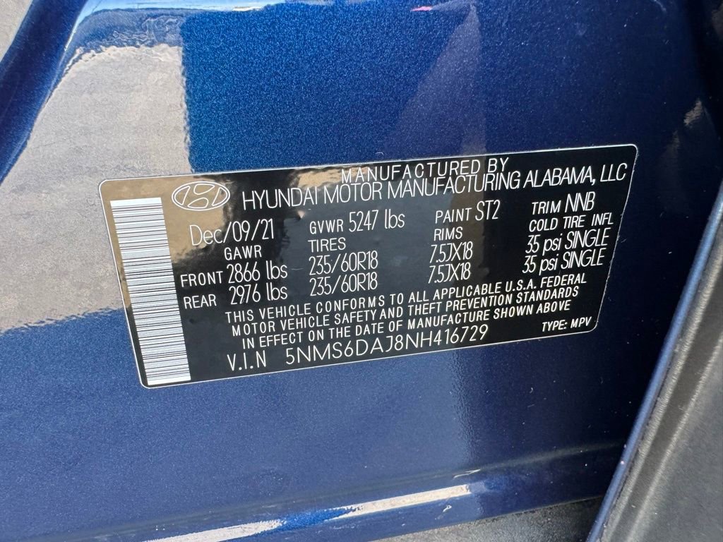 Used 2022 Hyundai Santa Fe SEL w/ Convenience Package image 37