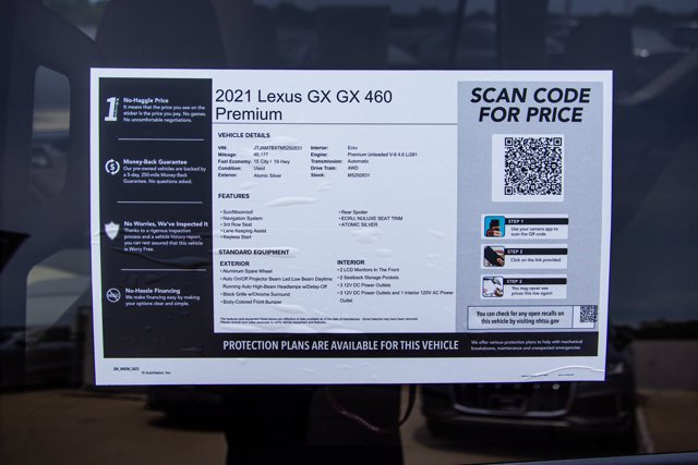 Used 2021 Lexus GX 460 Premium w/ Accessory Package AWD/4WD image 29