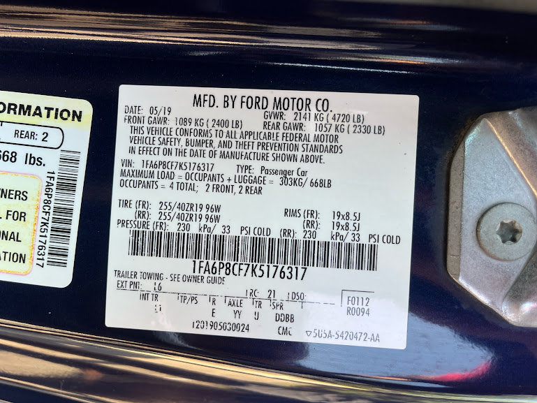Used 2019 Ford Mustang GT Premium w/ Equipment Group 401A RWD image 7