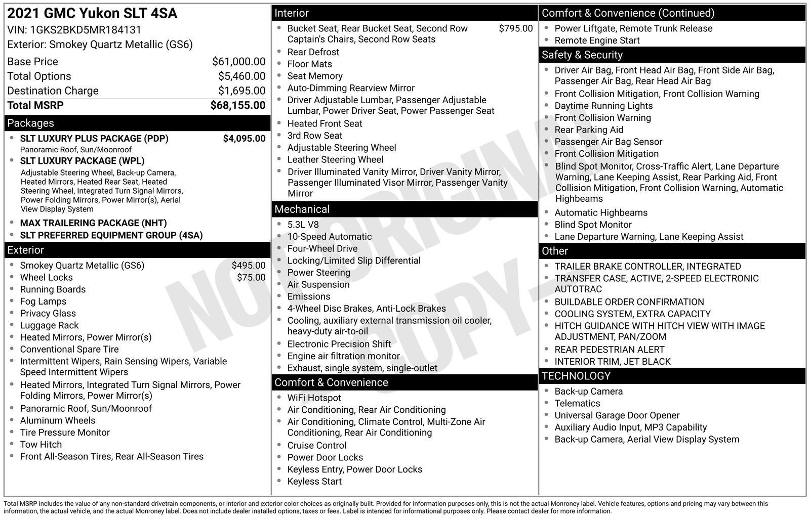 Used 2021 GMC Yukon SLT w/ SLT Luxury Plus Package AWD/4WD image 12