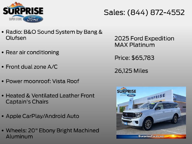 Certified 2025 Ford Expedition Max Platinum AWD/4WD image 13