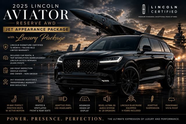 Certified 2025 Lincoln Aviator Reserve w/ Equipment Group 201A AWD/4WD image 3