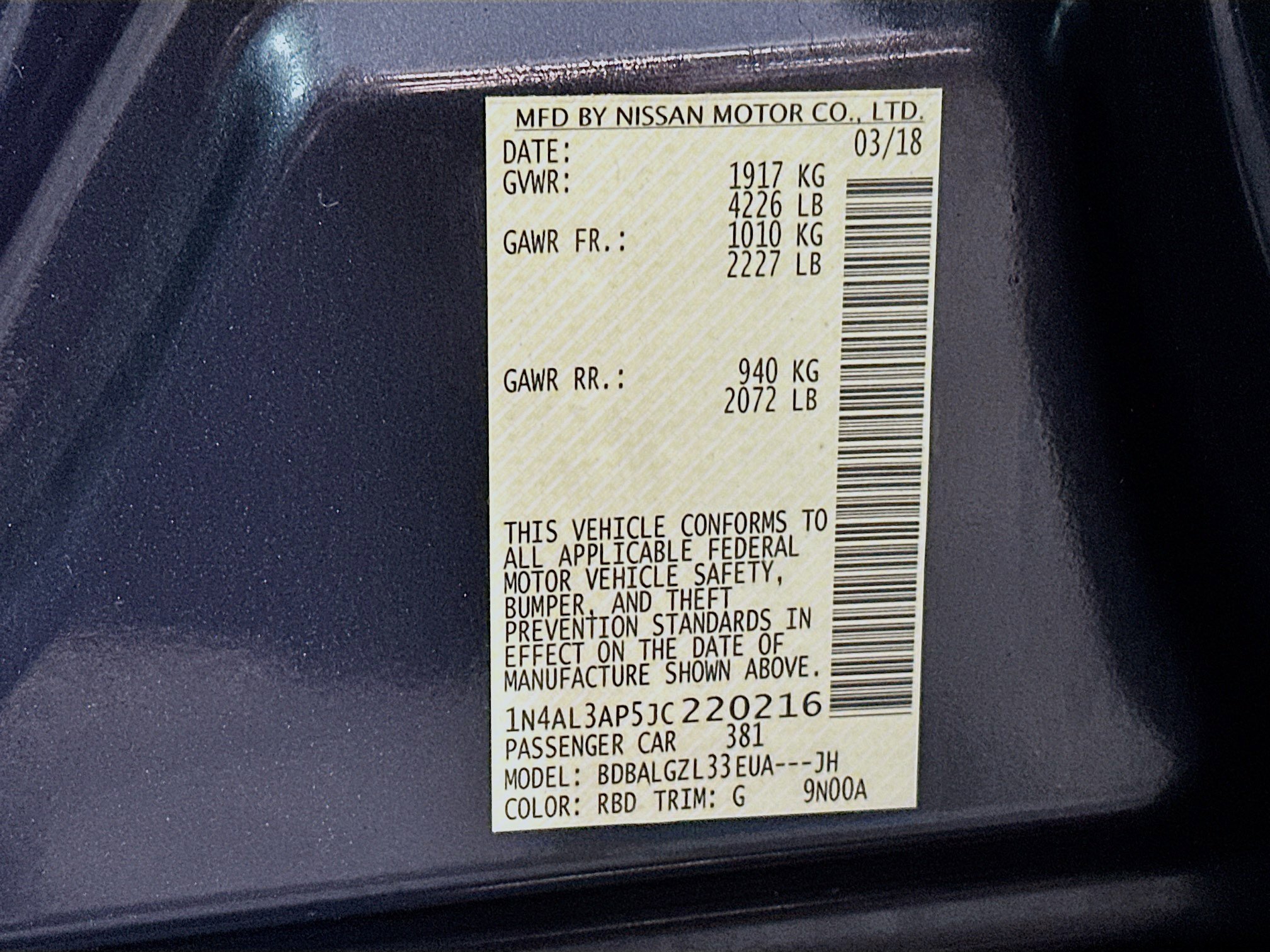 Used 2018 Nissan Altima 2.5 S w/ S Convenience Package image 28