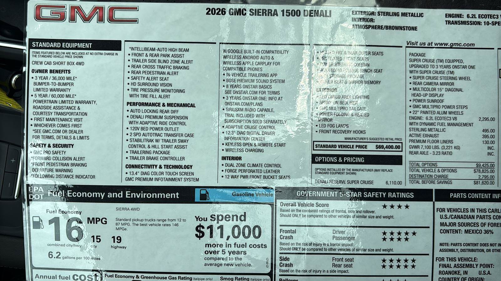 New 2026 GMC Sierra 1500 Denali AWD/4WD image 39