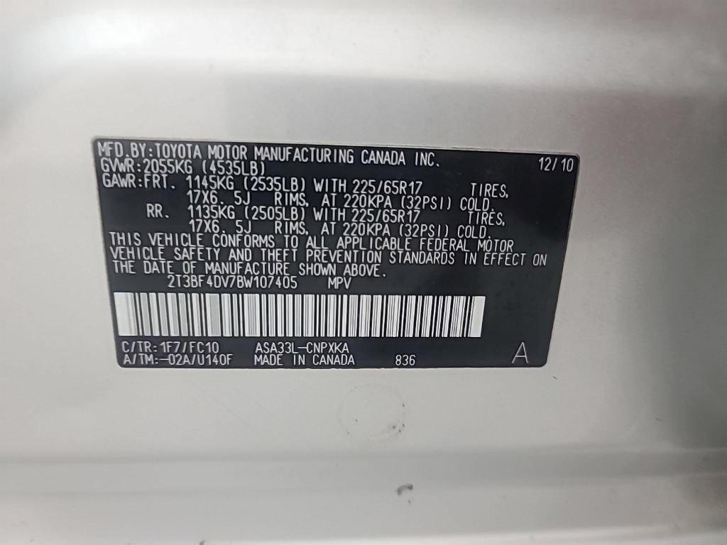 Used 2011 Toyota RAV4 4WD w/ Base L4 Extra Value Pkg image 36