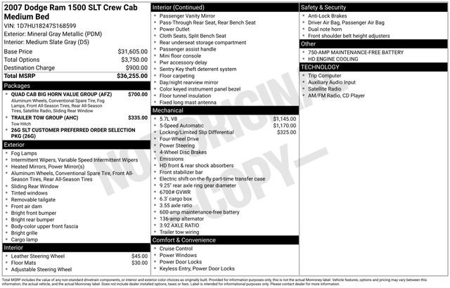 Used 2007 Dodge Ram 1500 Truck SLT w/ Quad Cab Big Horn Value Group AWD/4WD image 30