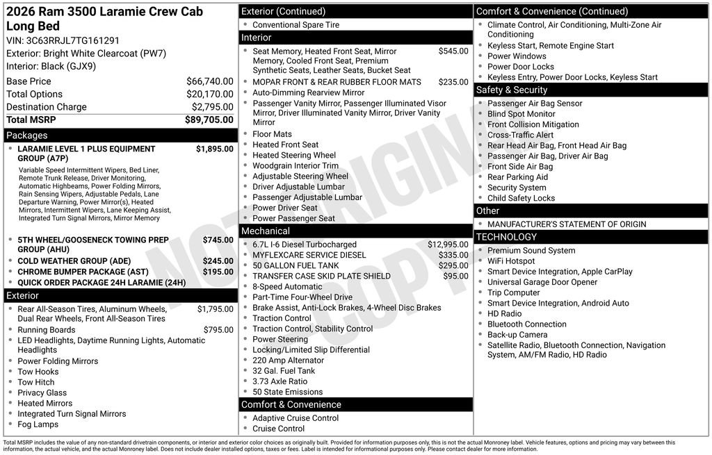 Certified 2026 RAM 3500 Laramie AWD/4WD image 4