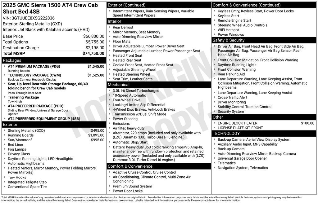 Certified 2025 GMC Sierra 1500 AT4 w/ AT4 Premium Package image 5