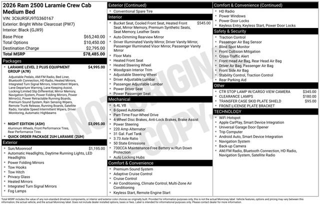 New 2026 RAM 2500 Laramie AWD/4WD image 16