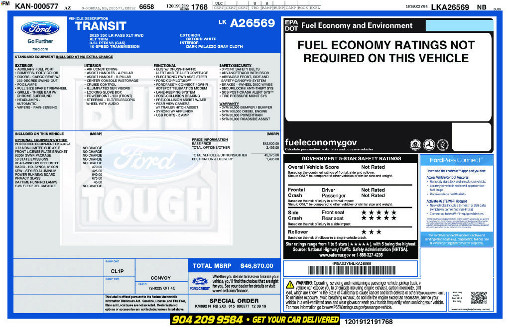 Used 2020 Ford Transit 350 XLT RWD image 39