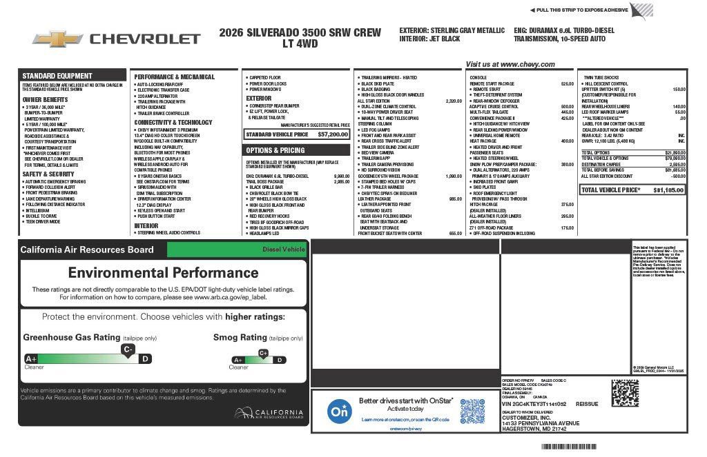 New 2026 Chevrolet Silverado 3500 LT w/ Trail Boss Package image 5