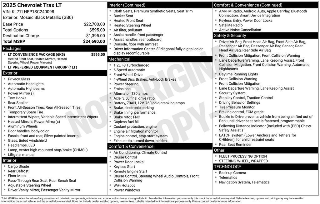 Used 2025 Chevrolet Trax LT w/ LT Convenience Package image 30