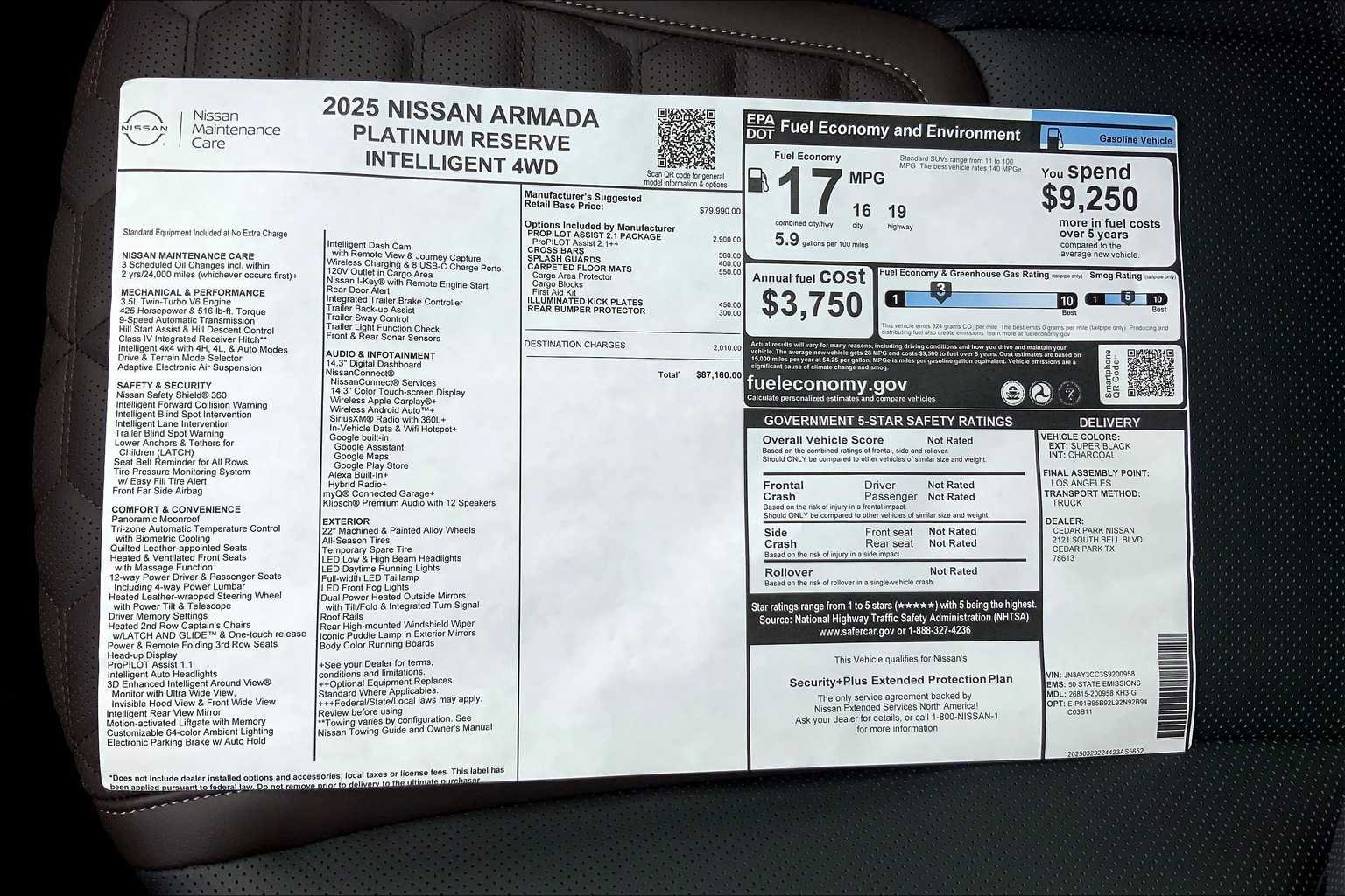 New 2025 Nissan Armada Platinum Reserve image 21