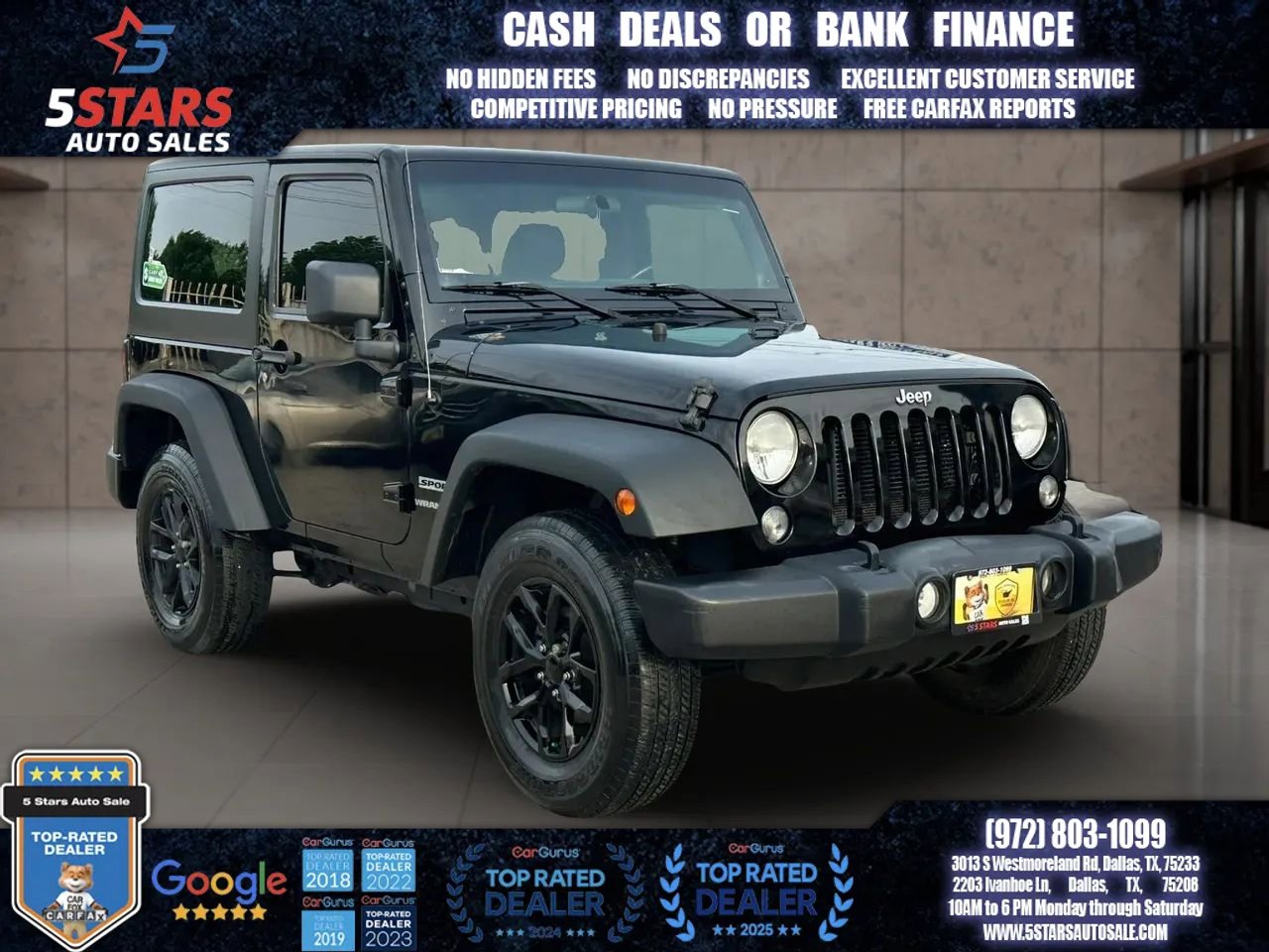 Used 2014 Jeep Wrangler Sport w/ Connectivity Group AWD/4WD image 1