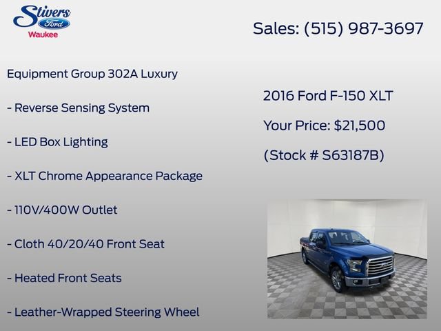 Used 2016 Ford F150 XLT w/ Equipment Group 302A Luxury AWD/4WD image 16
