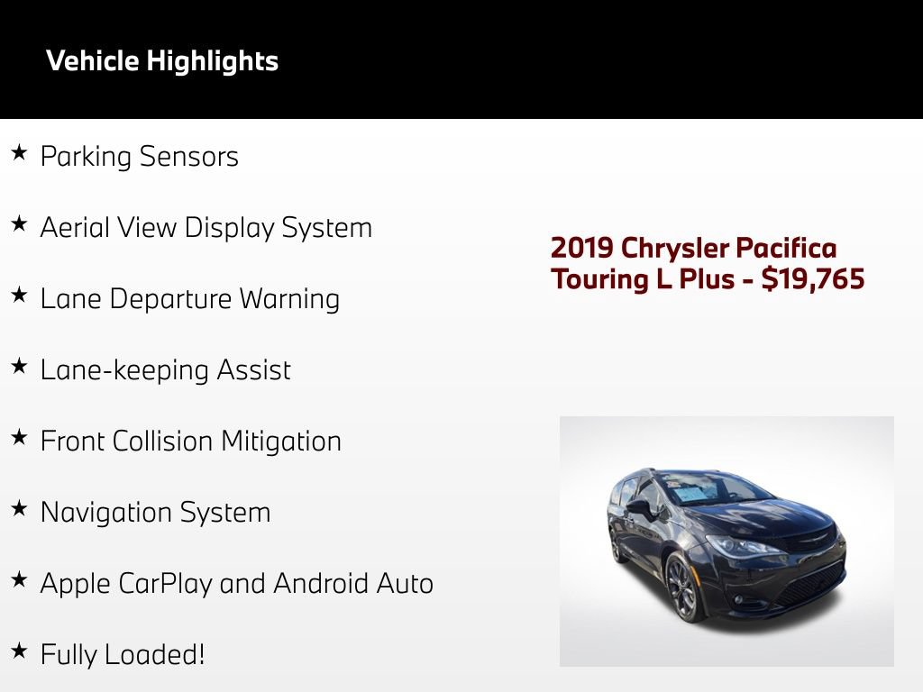 Used 2019 Chrysler Pacifica Touring-L Plus w/ Advanced Safetytec Group FWD image 61
