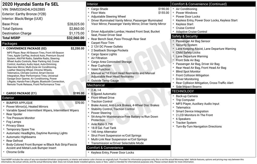Used 2020 Hyundai Santa Fe SEL w/ Convenience Package FWD image 23