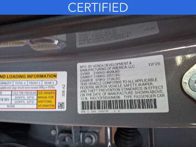 Certified 2025 Honda Accord Sport image 15