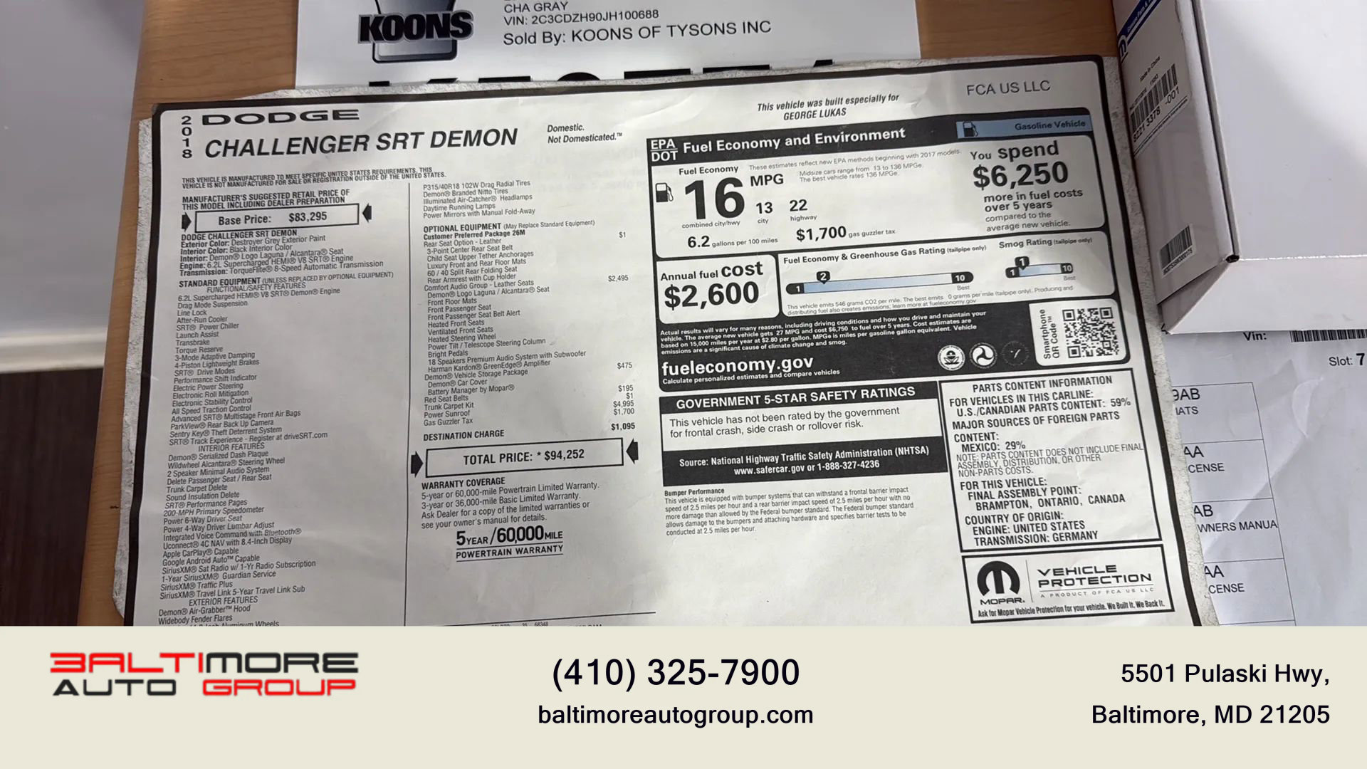 Used 2018 Dodge Challenger SRT Demon image 31