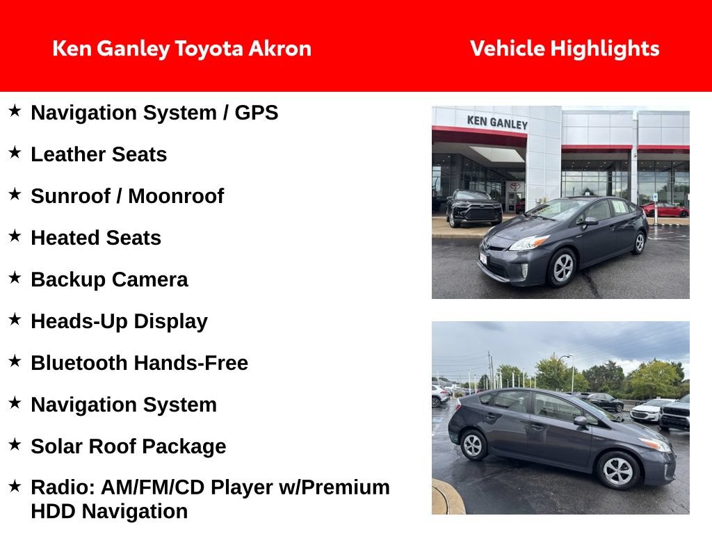 Used 2014 Toyota Prius Four w/ Solar Roof Package FWD image 2