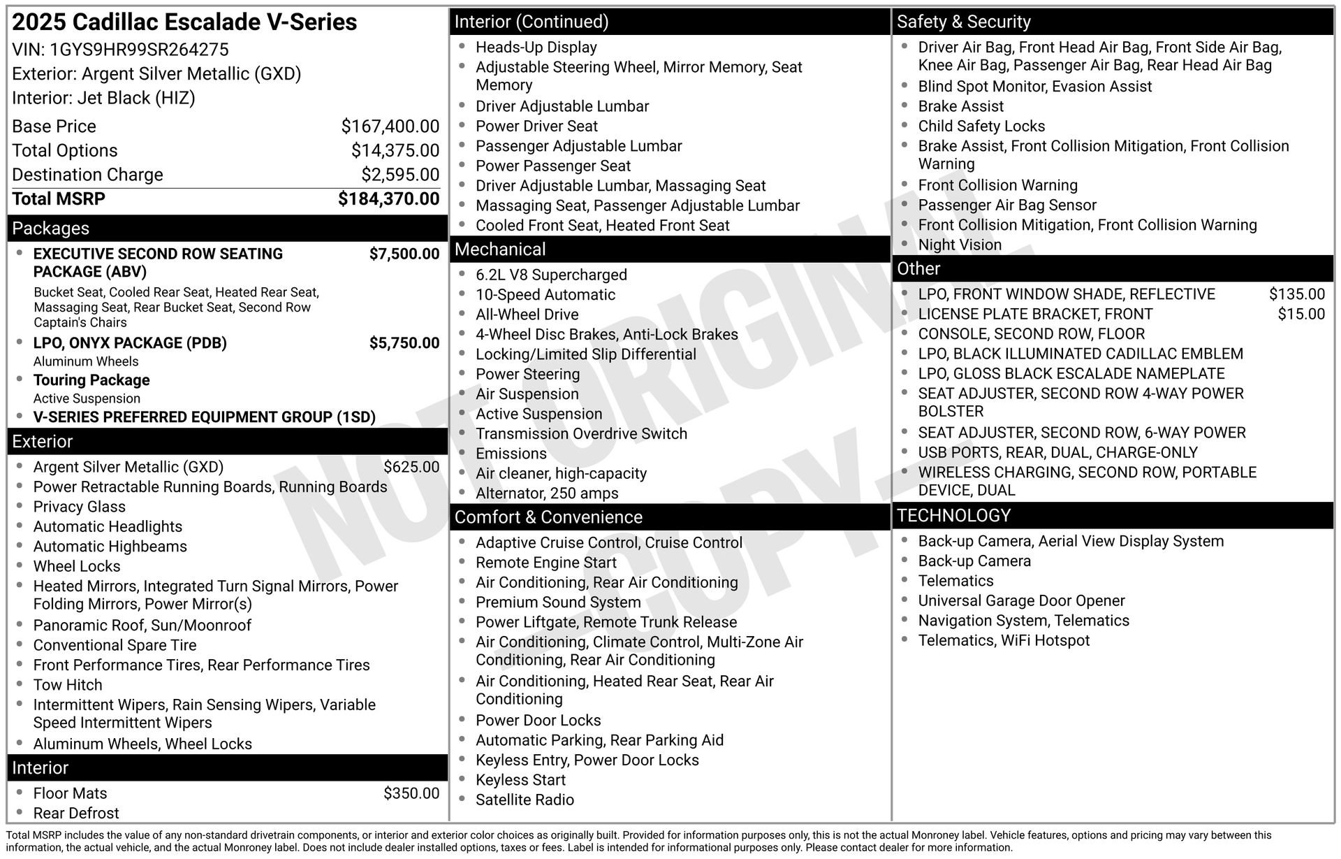 Certified 2025 Cadillac Escalade V AWD/4WD image 3