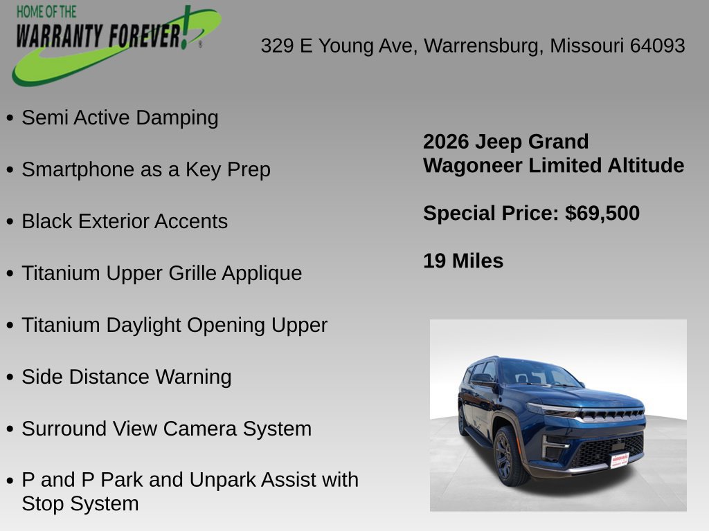 New 2026 Jeep Grand Wagoneer Limited w/ Convenience Group I AWD/4WD image 14
