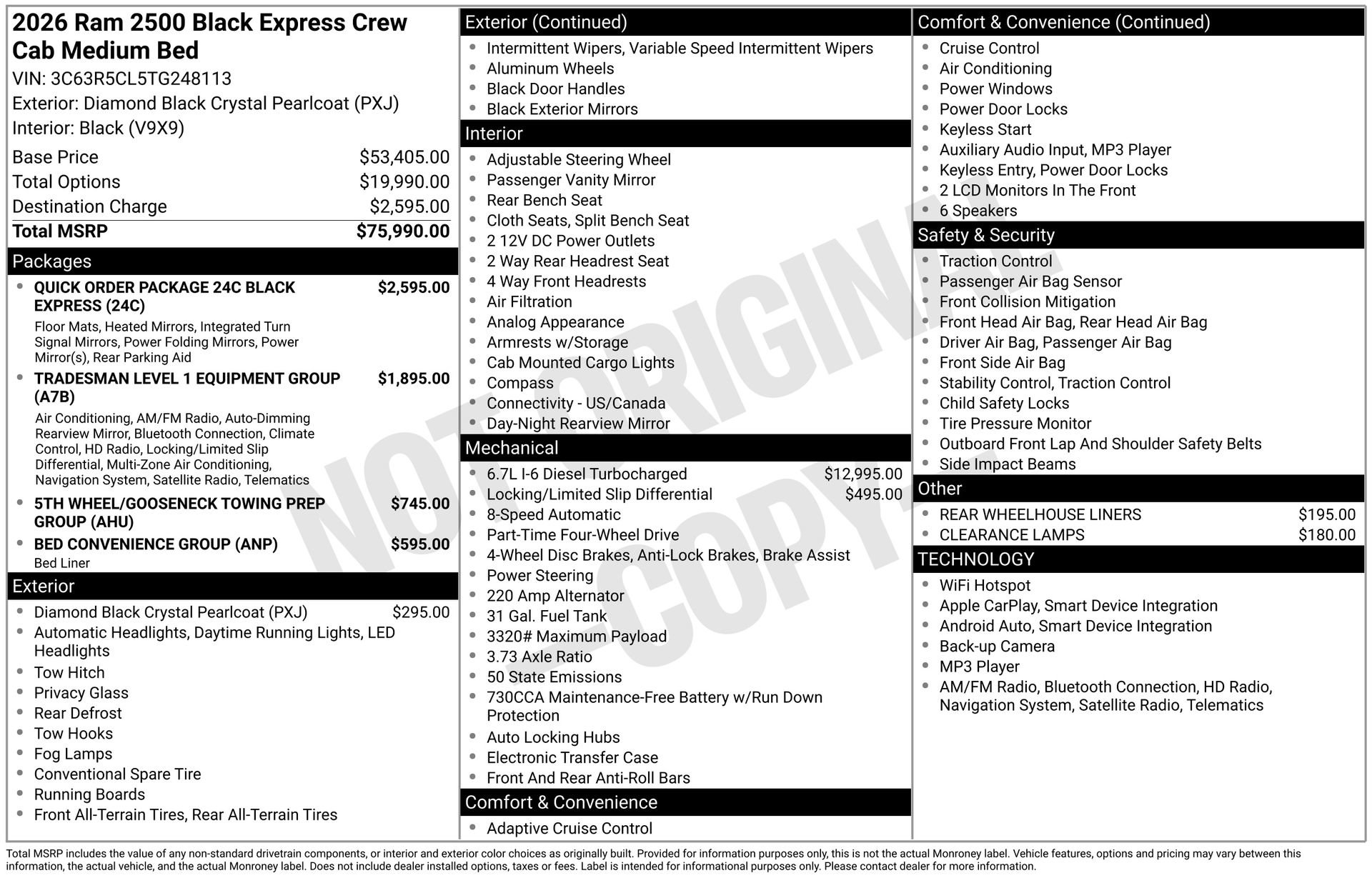 New 2026 RAM 2500 Tradesman image 3